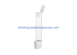 白く透明な紙コップ ディスペンサー、水ディスペンサーのためのプラスチック カップ・ホルダー